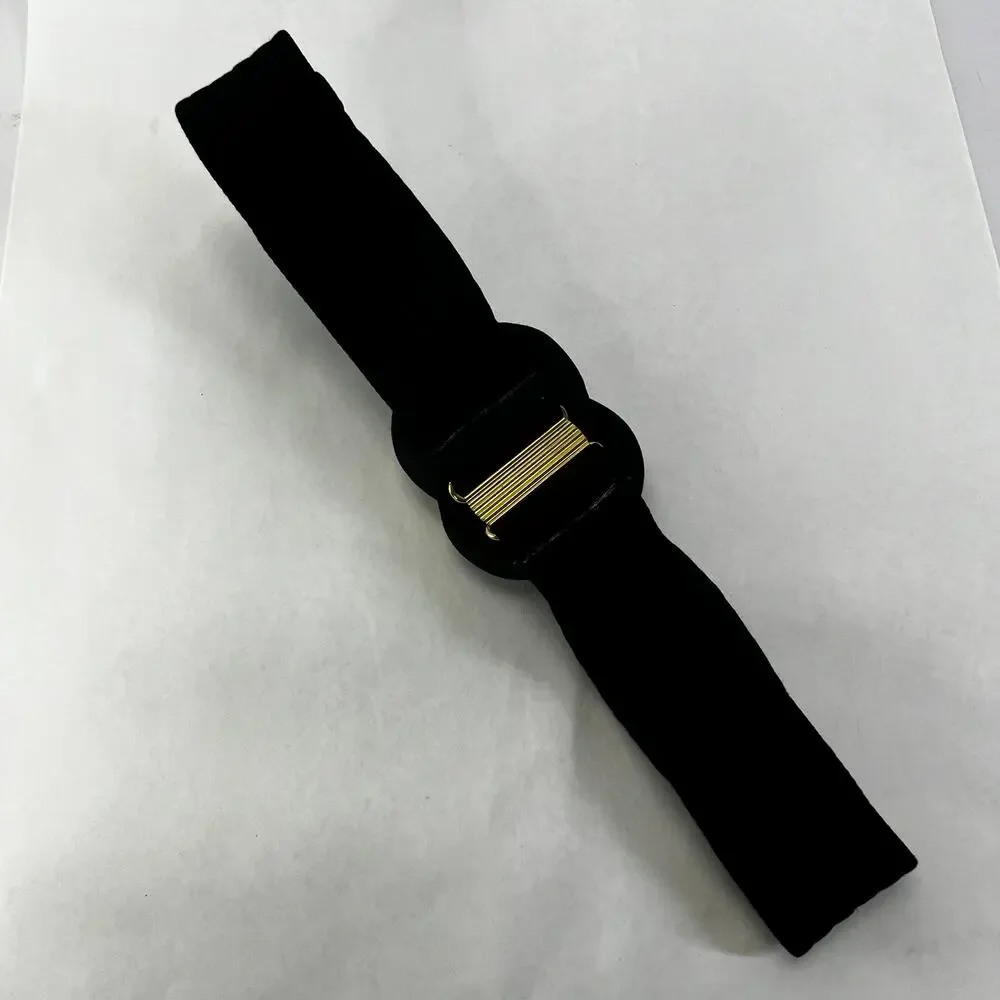Vintage 80's Gold Brass Knot Buckle Stretch Wide 2